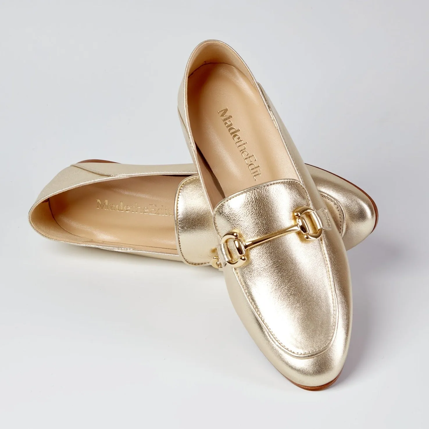 Annie Soft gold loafer