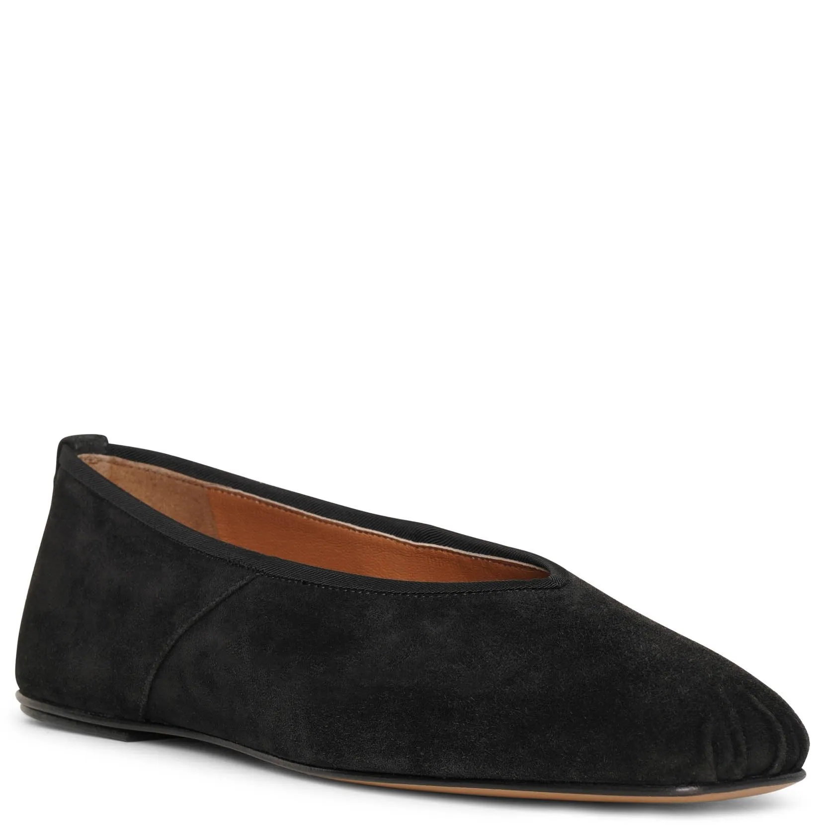 Ballet slipper black suede