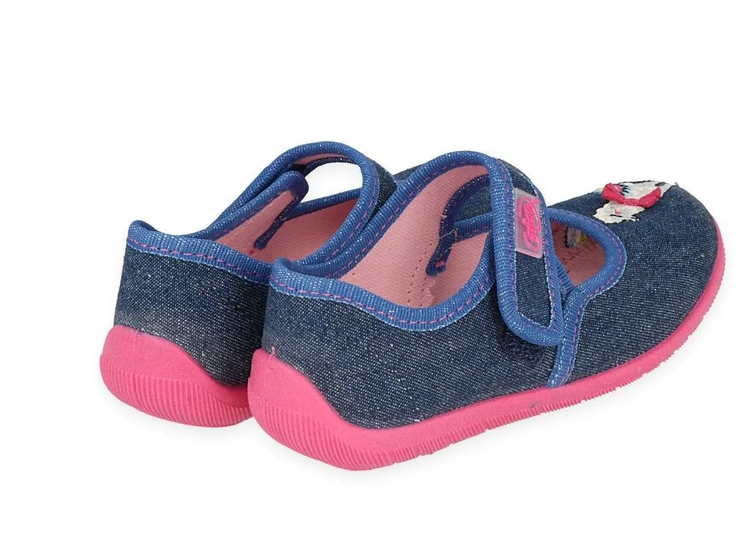 Befado Dark Blue School Slippers | 955X014