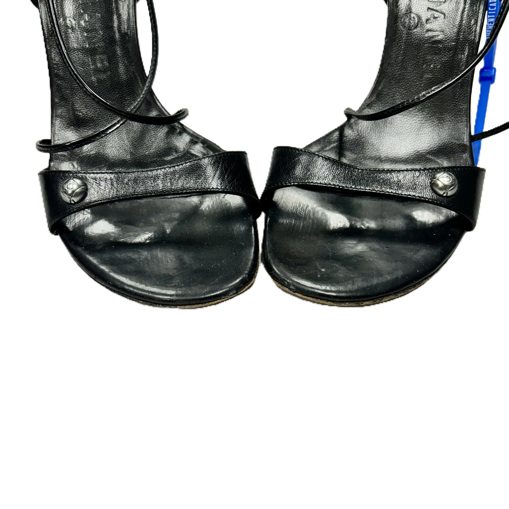 Black Sandals Luxury Designer By Chanel, Size: 5.5
