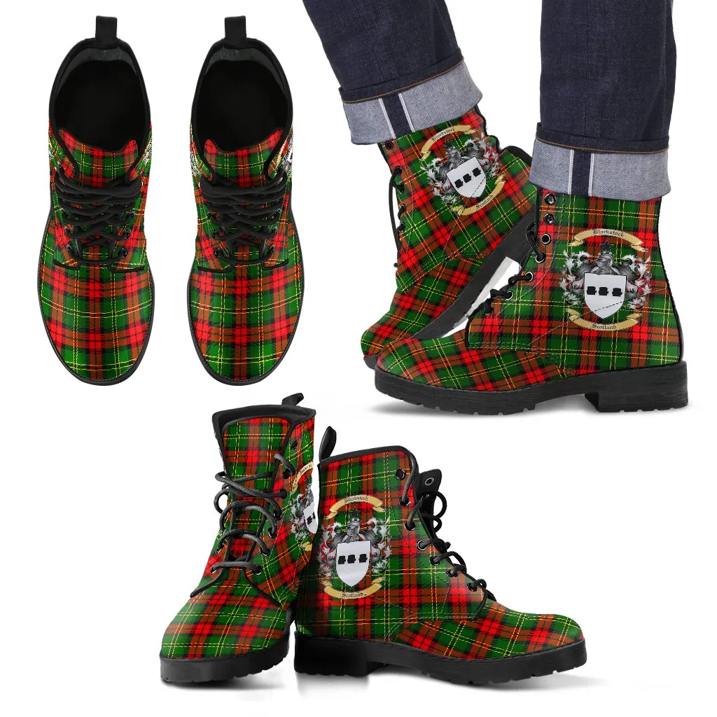 Blackstock Tartan Clan Badge Leather Boots