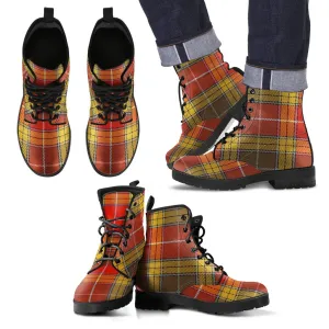 Buchanan Old Set Weathered Tartan Leather Boots
