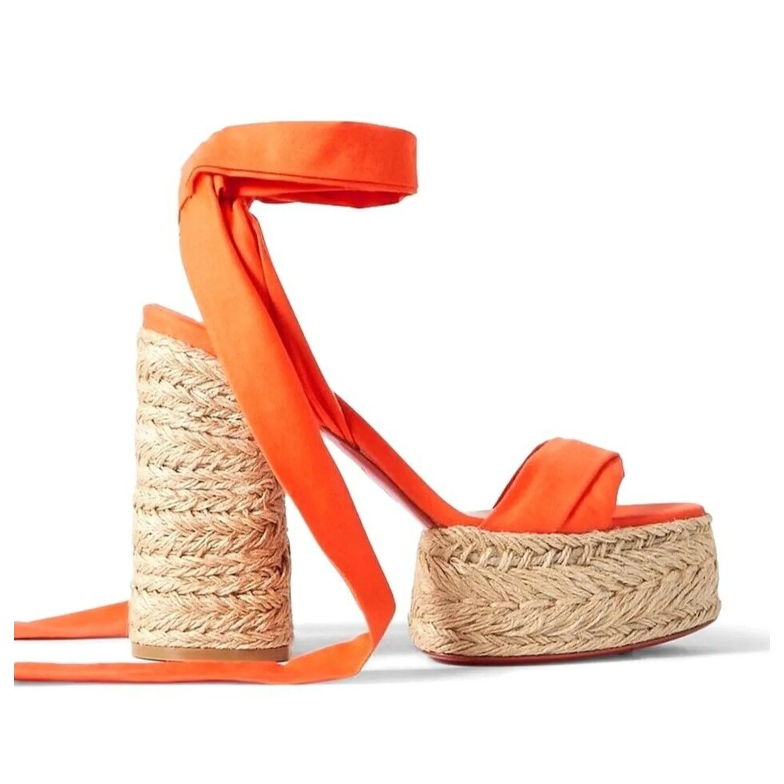 CHRISTIAN LOUBOUTIN Mariza du Desert 130 gabardine espadrille platform sandal