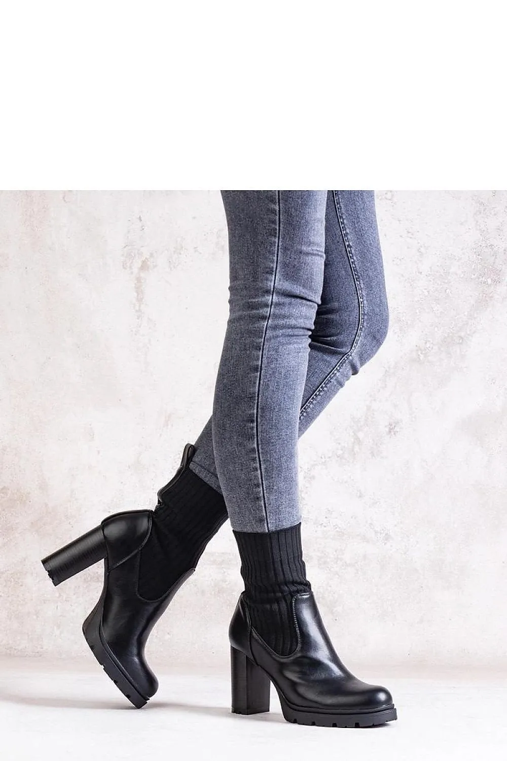 Elegant ankle boots on a stiletto heel