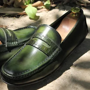 Emerald Green Patina Loafers