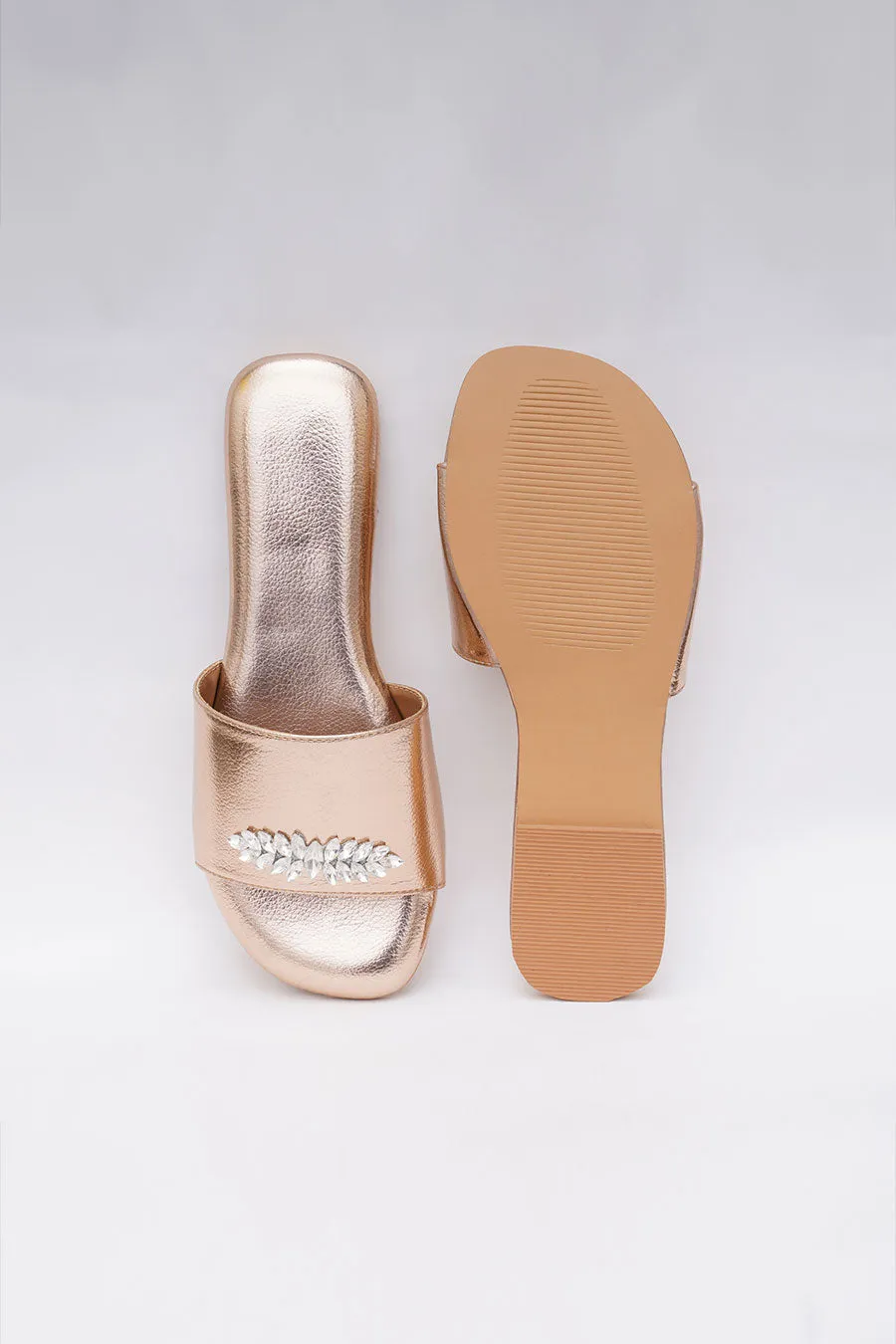 Gold Embroidered Flats