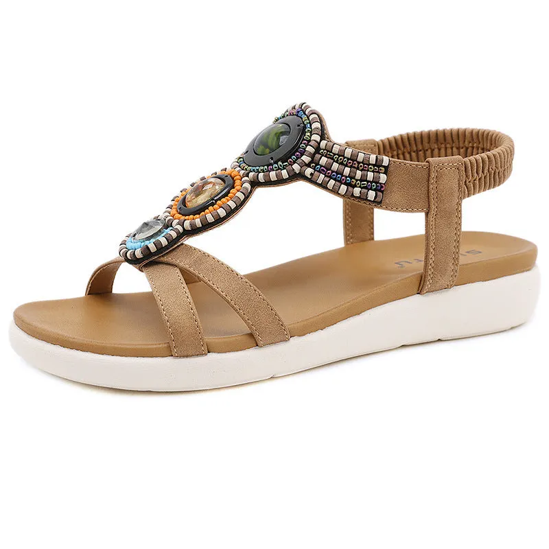 SIKETU | Bohemian Beaded Flat Sandals