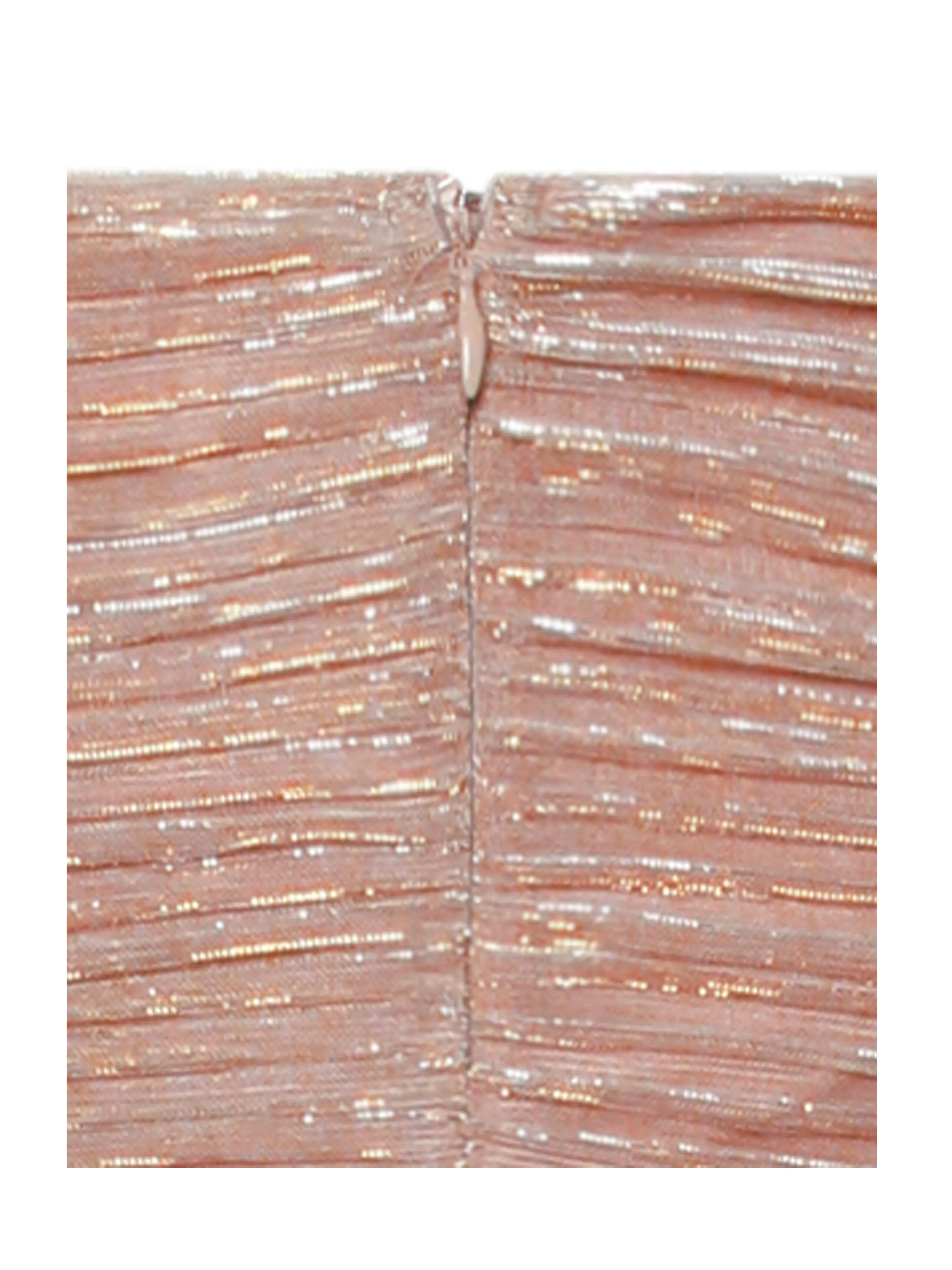 The Glint Rose Gold Graceful Ruched Chiffon Long Maxi Dress